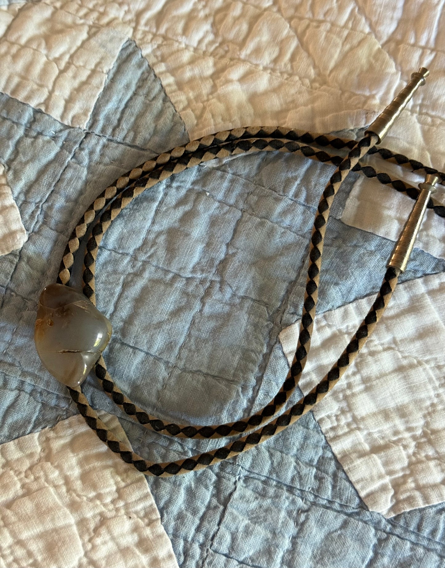 Vintage Smooth Stone Bolo Tie