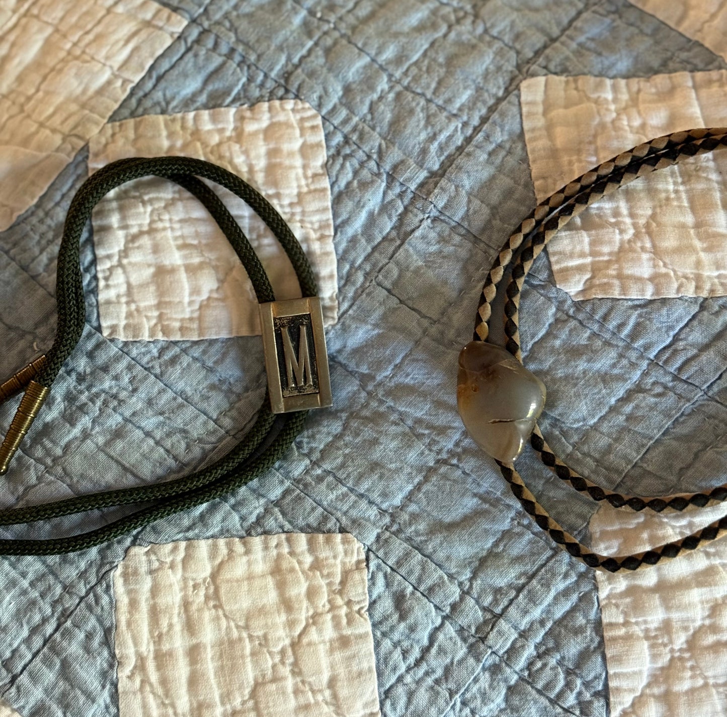 Vintage Smooth Stone Bolo Tie