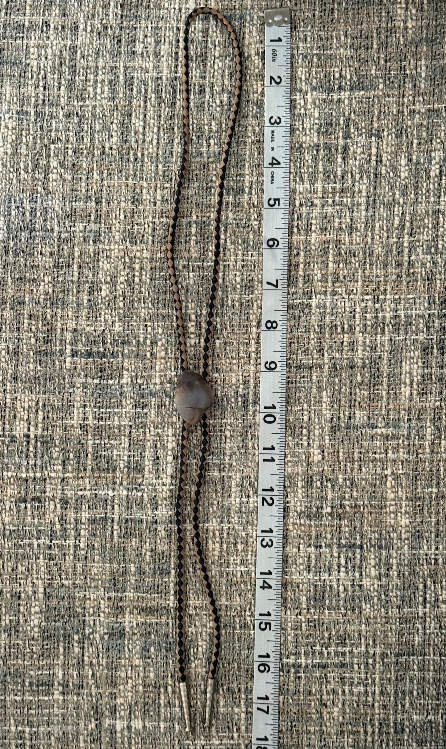 Vintage Smooth Stone Bolo Tie