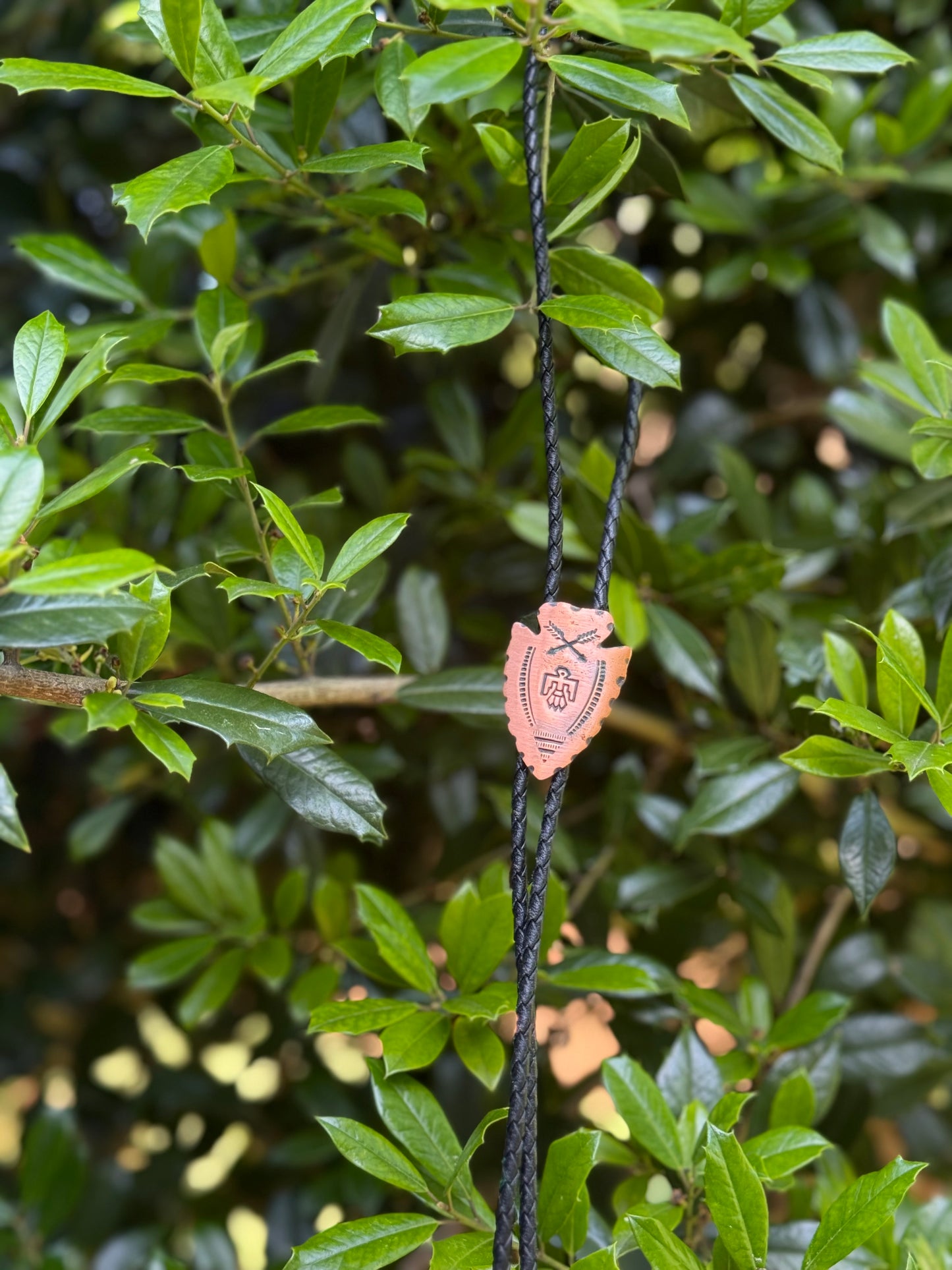 Vintage Copper Arrowhead Bolo Tie