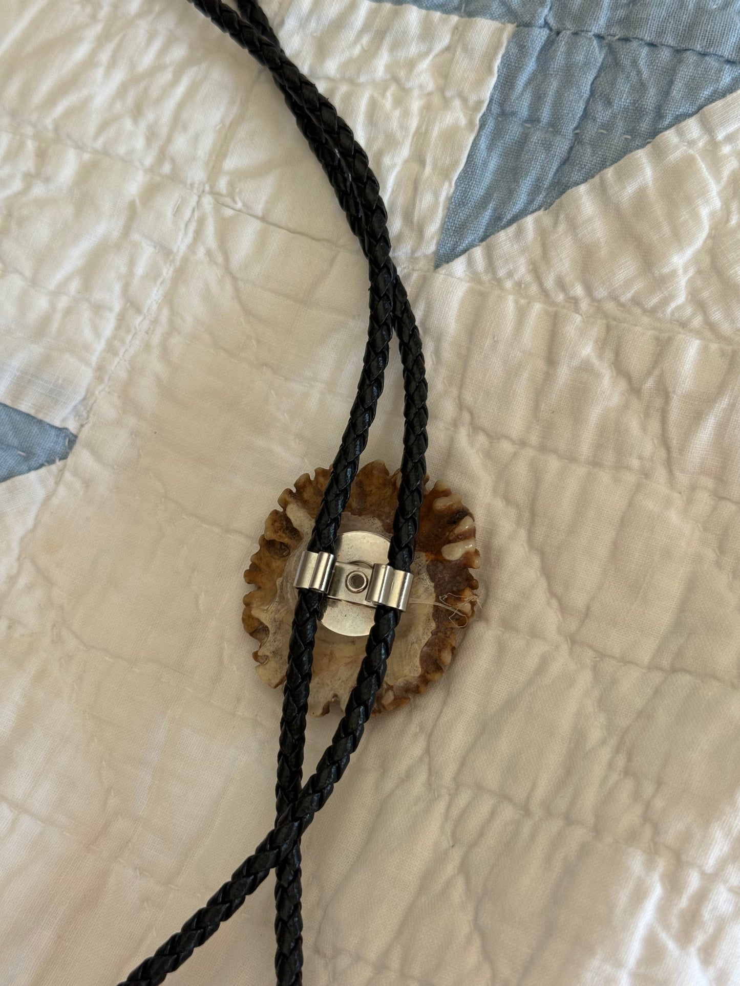 Vintage Antler with Heart Bolo Tie