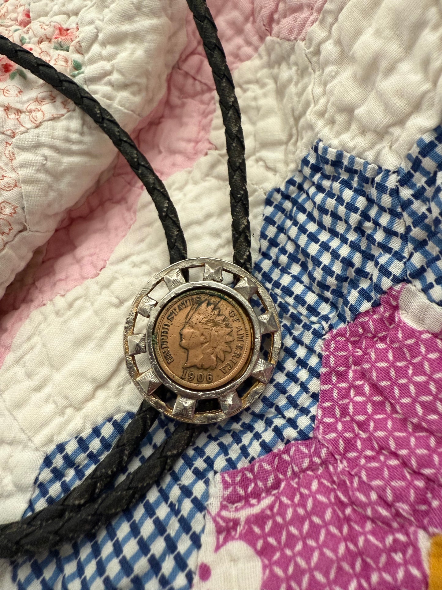 Vintage Indian Head Penny Bolo Tie
