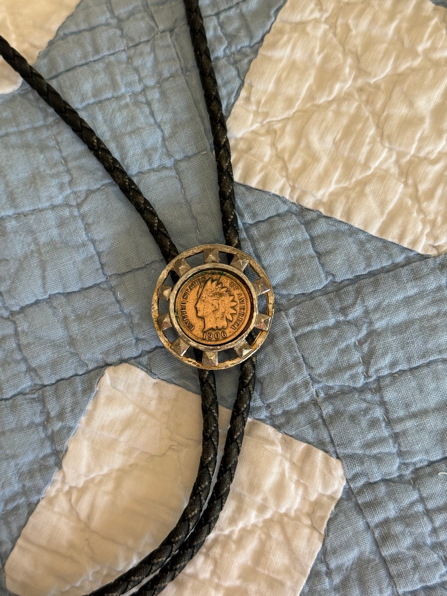 Vintage Indian Head Penny Bolo Tie