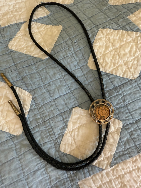 Vintage Indian Head Penny Bolo Tie