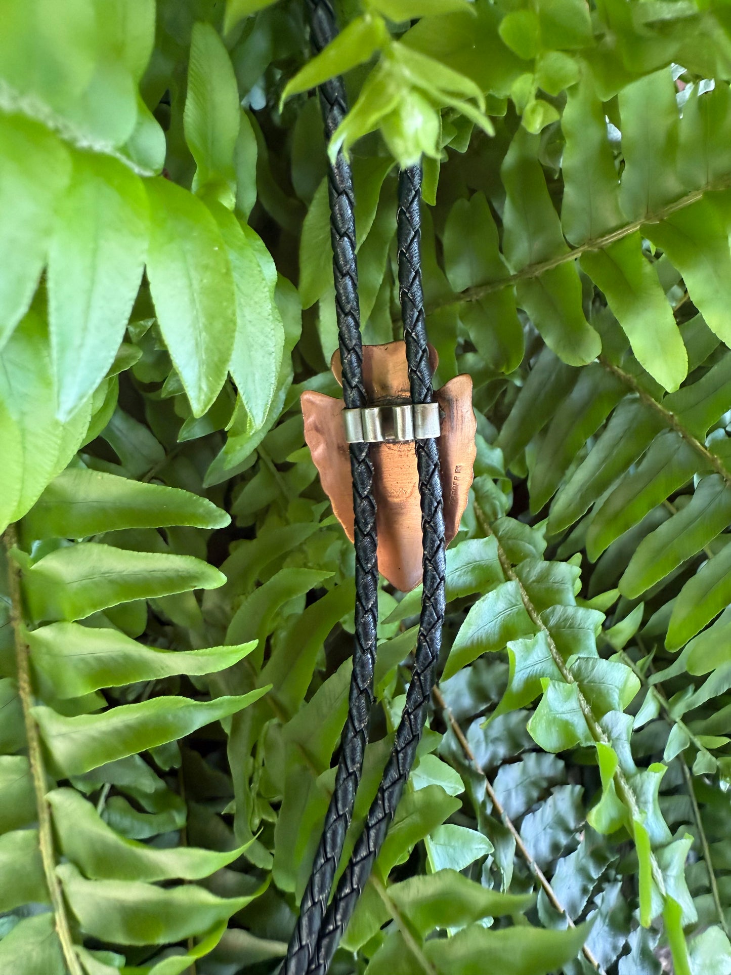 Vintage Copper Arrowhead Bolo Tie