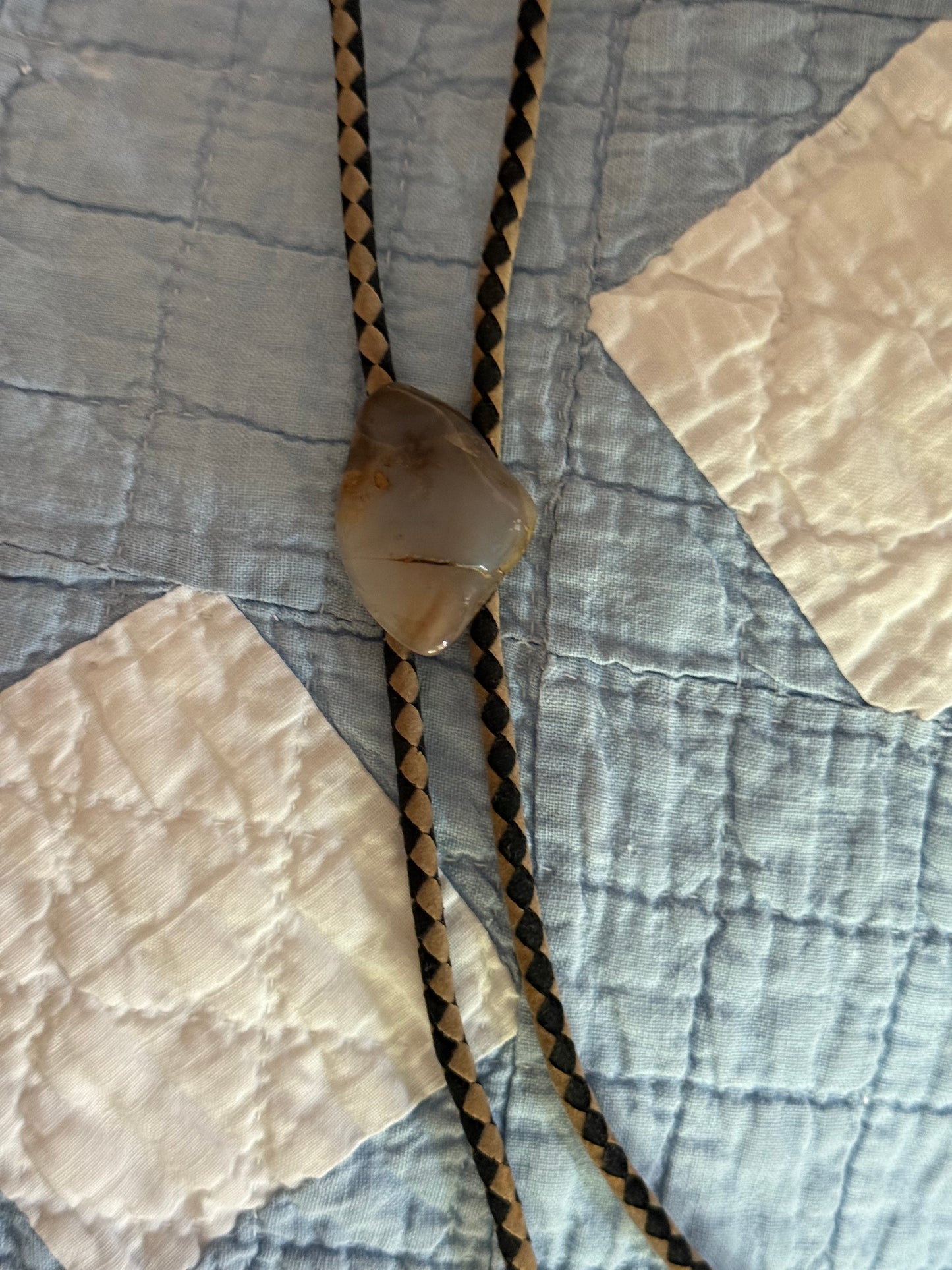 Vintage Smooth Stone Bolo Tie