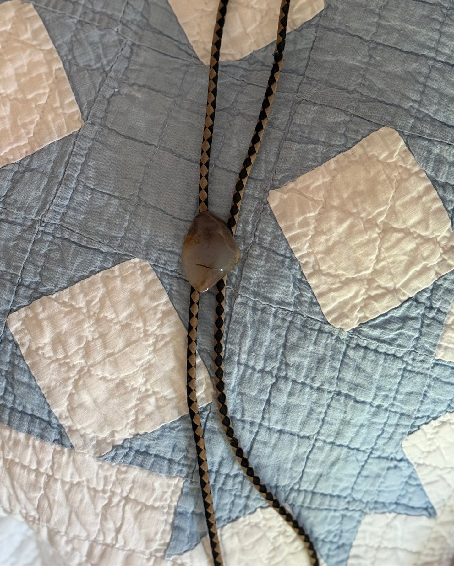 Vintage Smooth Stone Bolo Tie