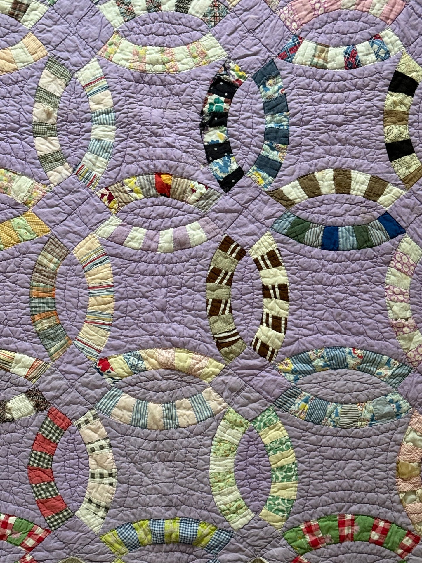 Vintage Lavender Wedding Ring Cutter Quilt