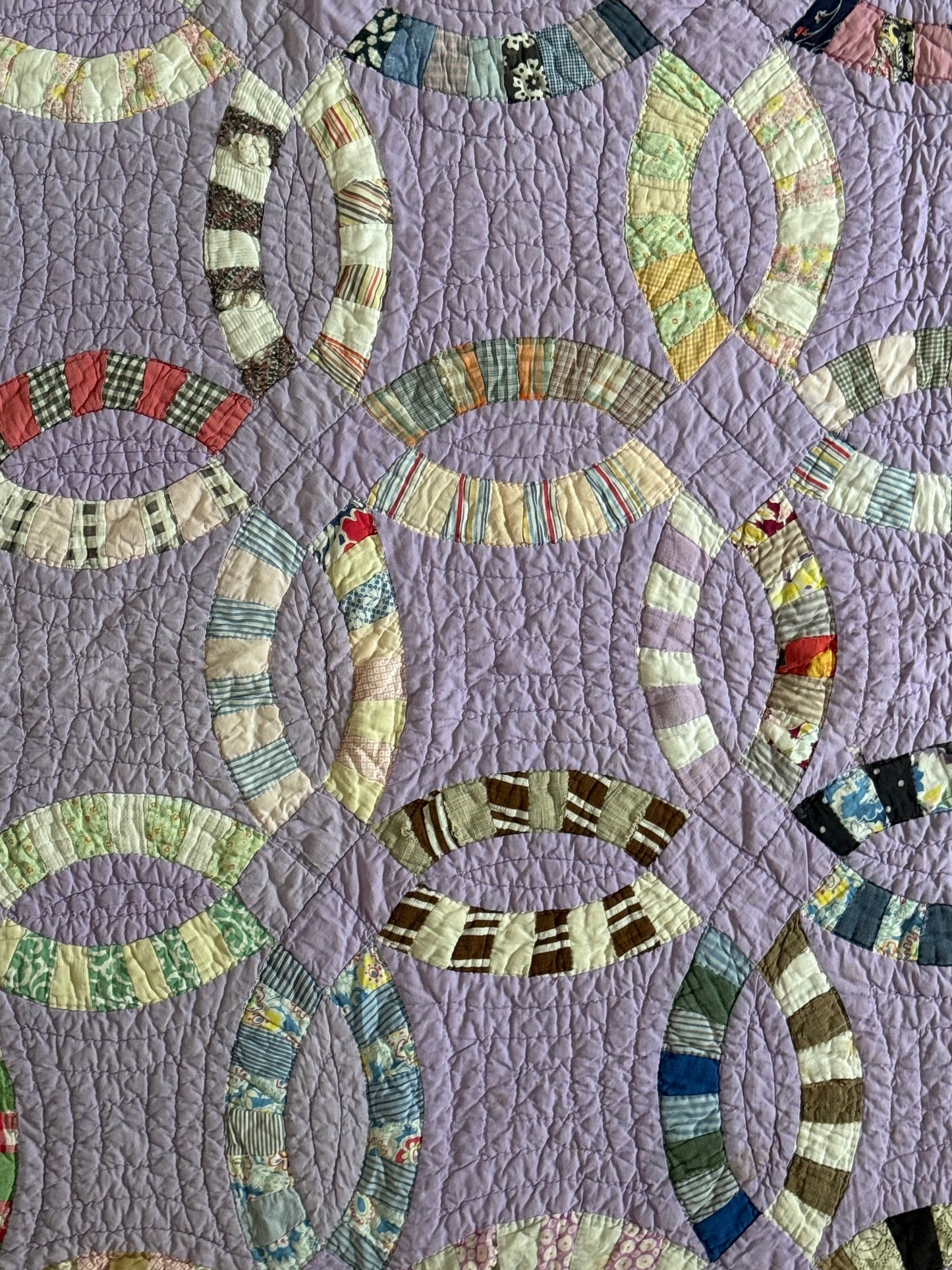 Vintage Lavender Wedding Ring Cutter Quilt