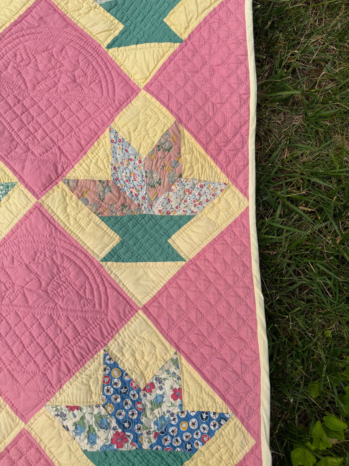 Vintage Cactus Basket Quilt