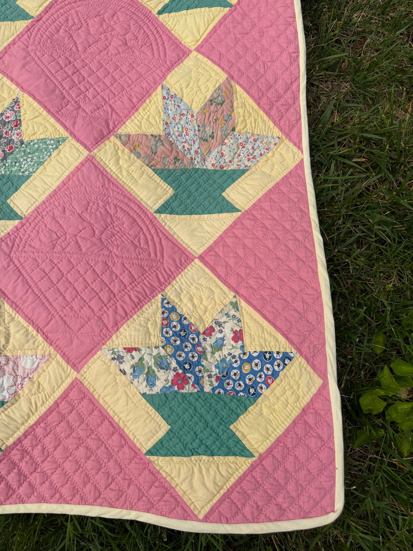 Vintage Cactus Basket Quilt