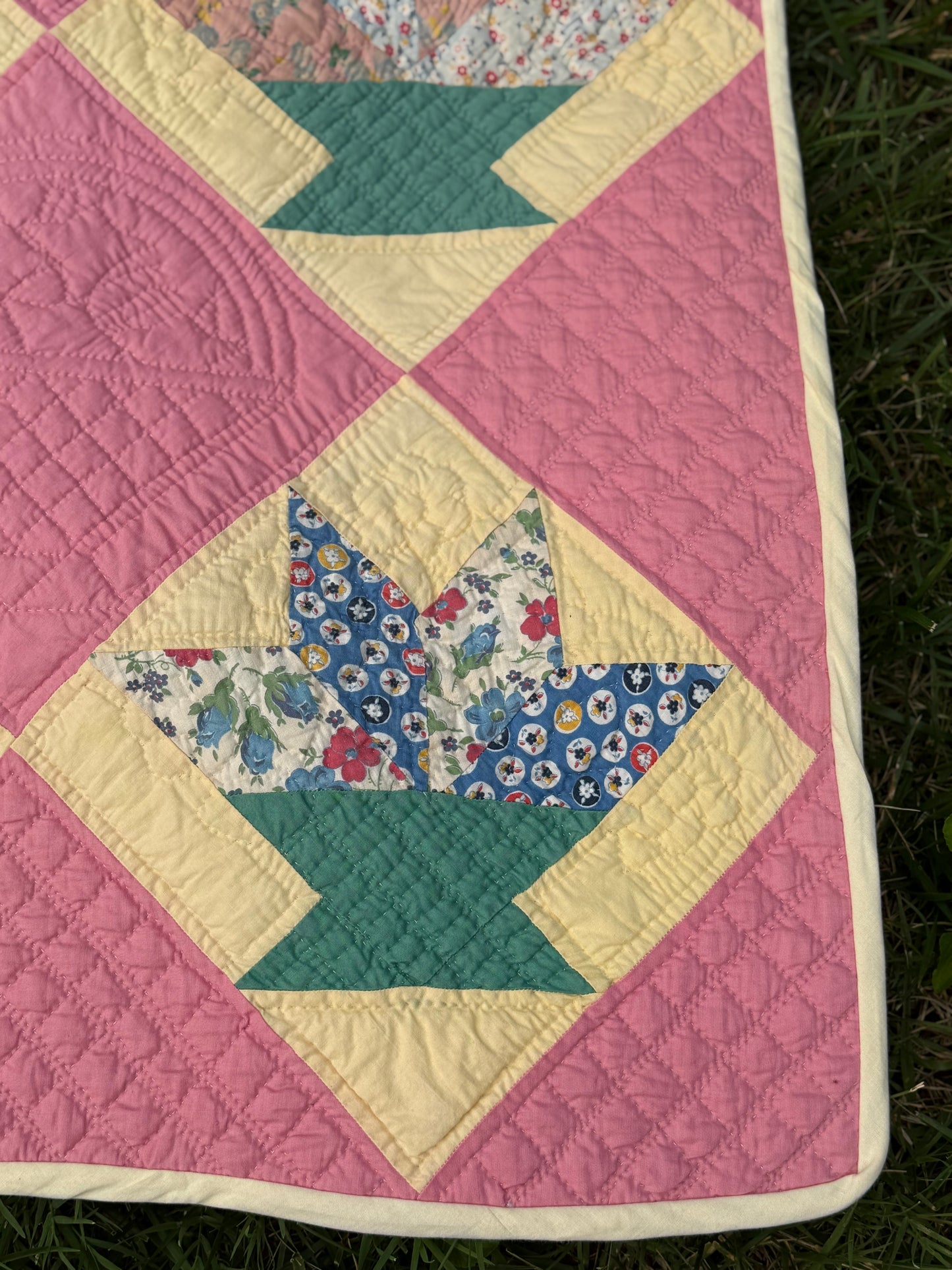 Vintage Cactus Basket Quilt