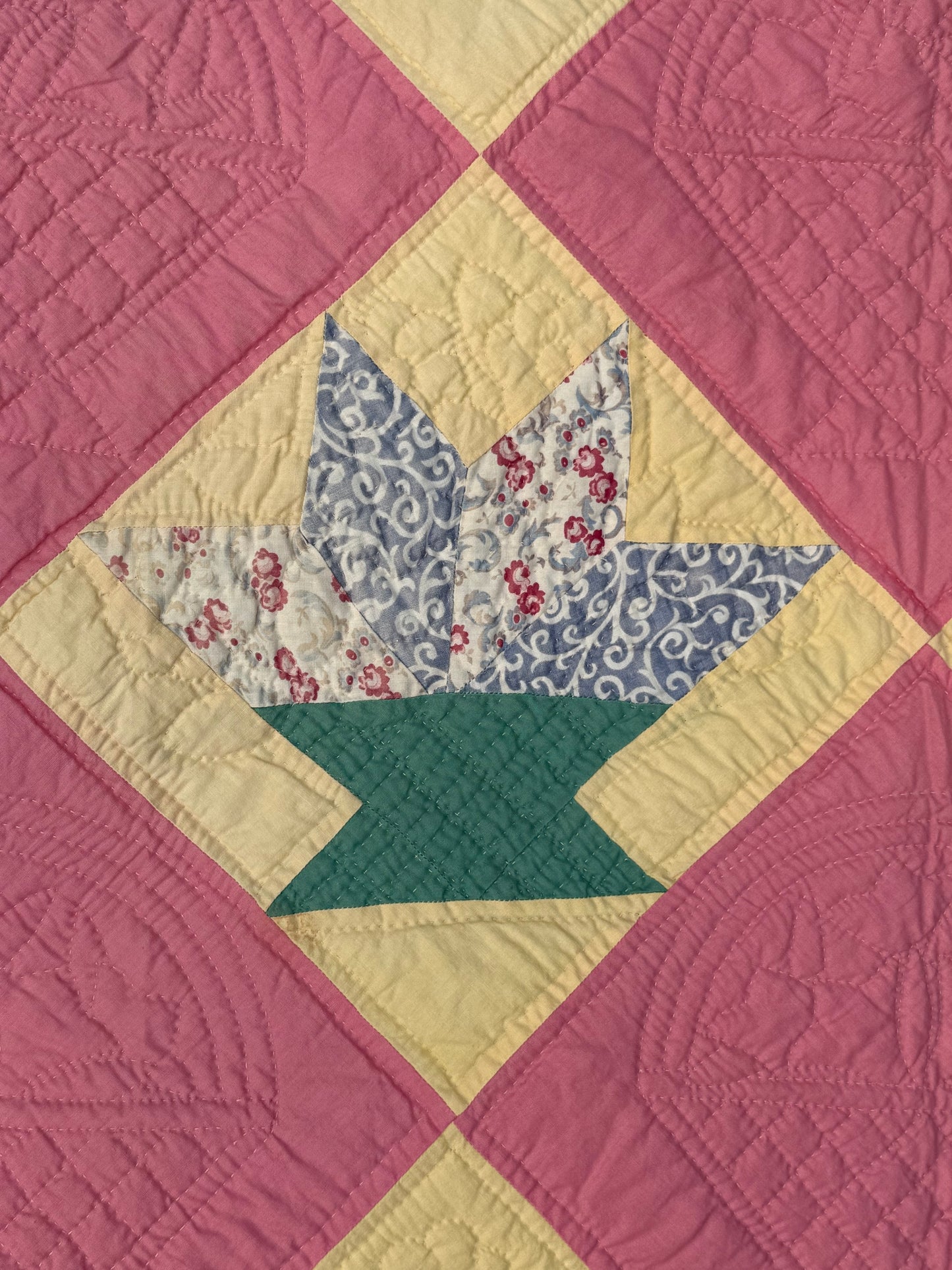 Vintage Cactus Basket Quilt
