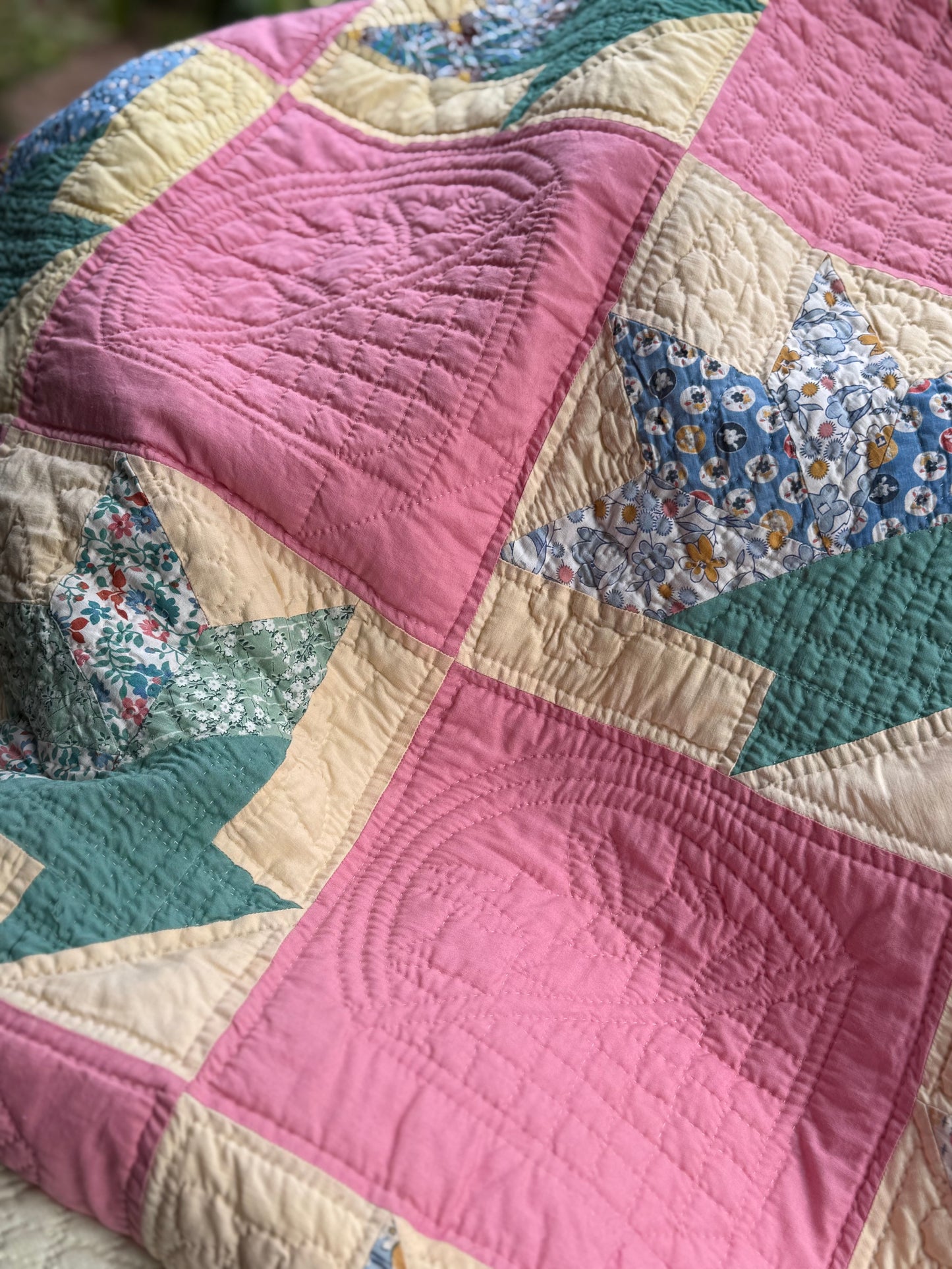 Vintage Cactus Basket Quilt