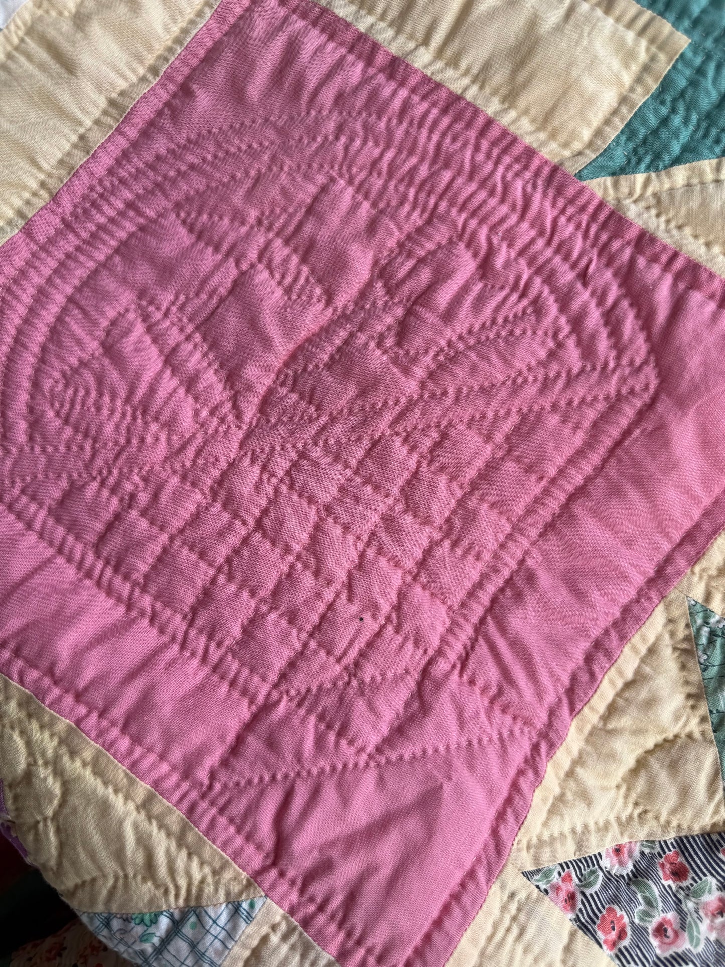 Vintage Cactus Basket Quilt