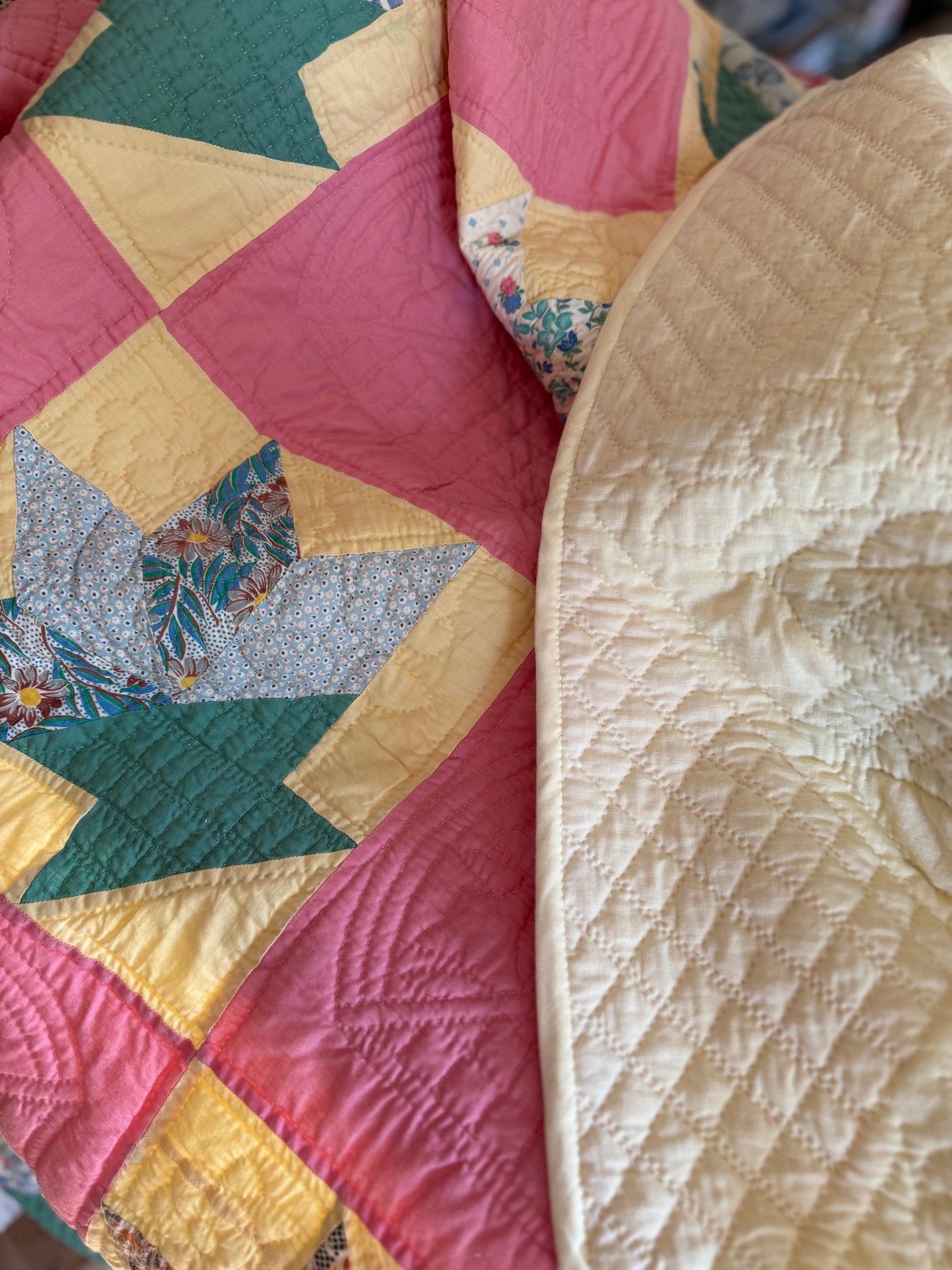 Vintage Cactus Basket Quilt