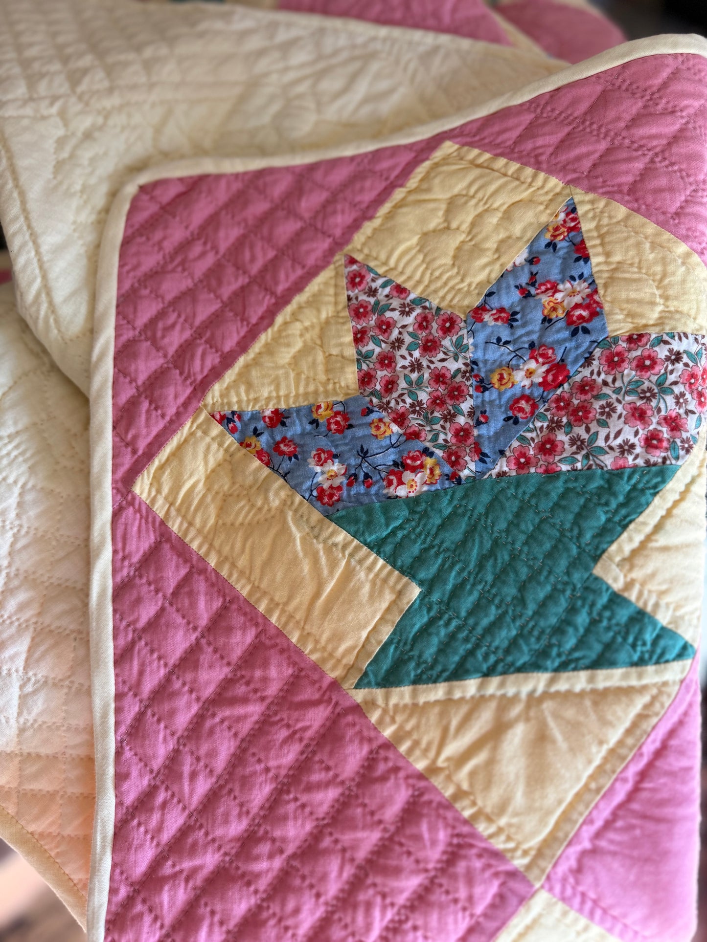 Vintage Cactus Basket Quilt