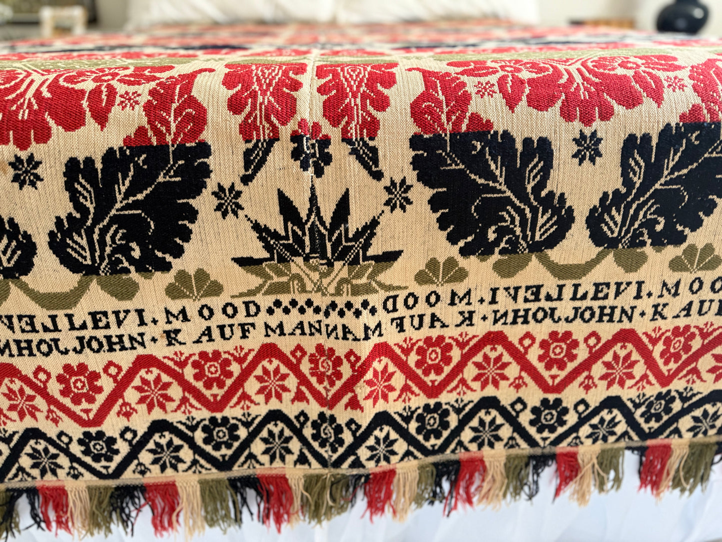 Antique John Kaufman Coverlet