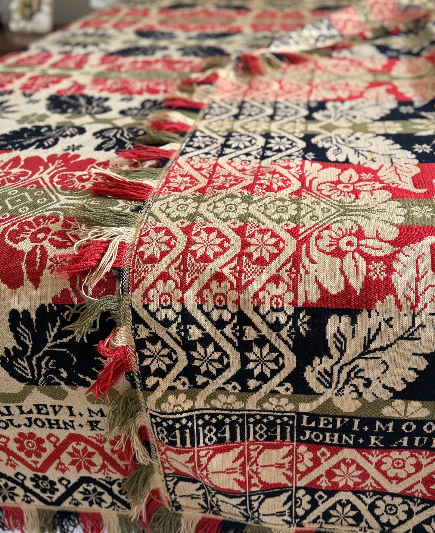 Antique John Kaufman Coverlet