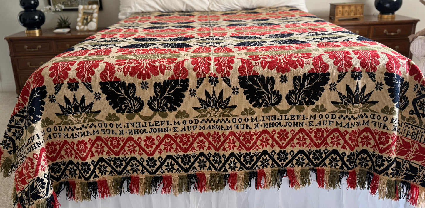 Antique John Kaufman Coverlet