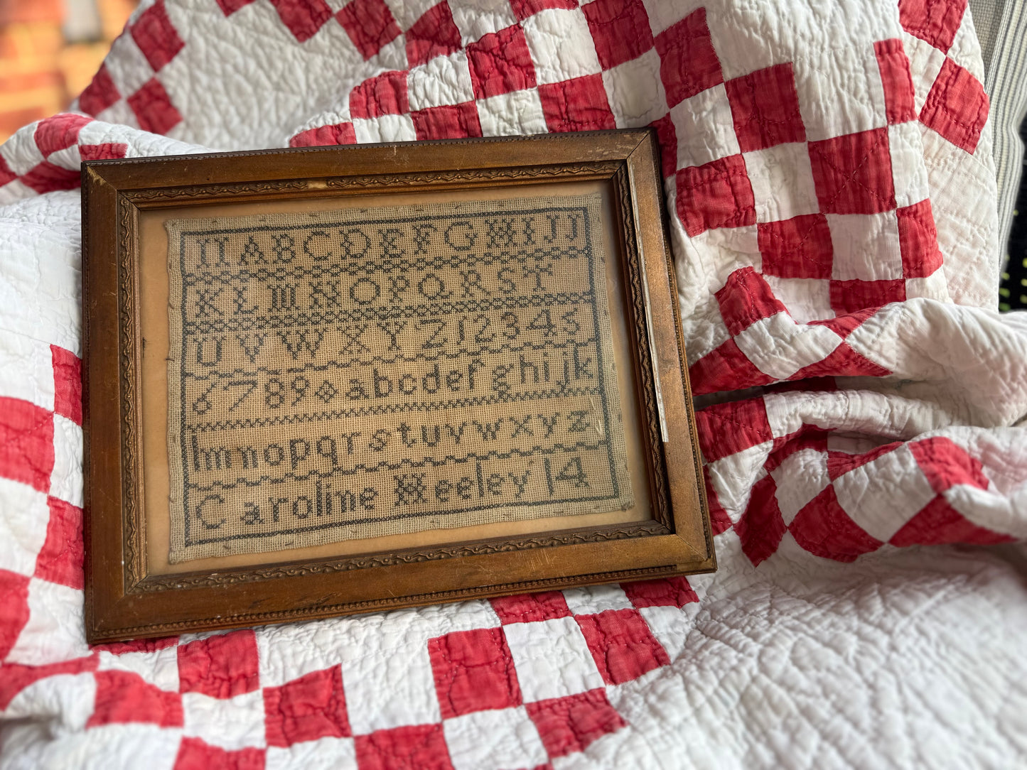 Antique Cross Stitch Sampler