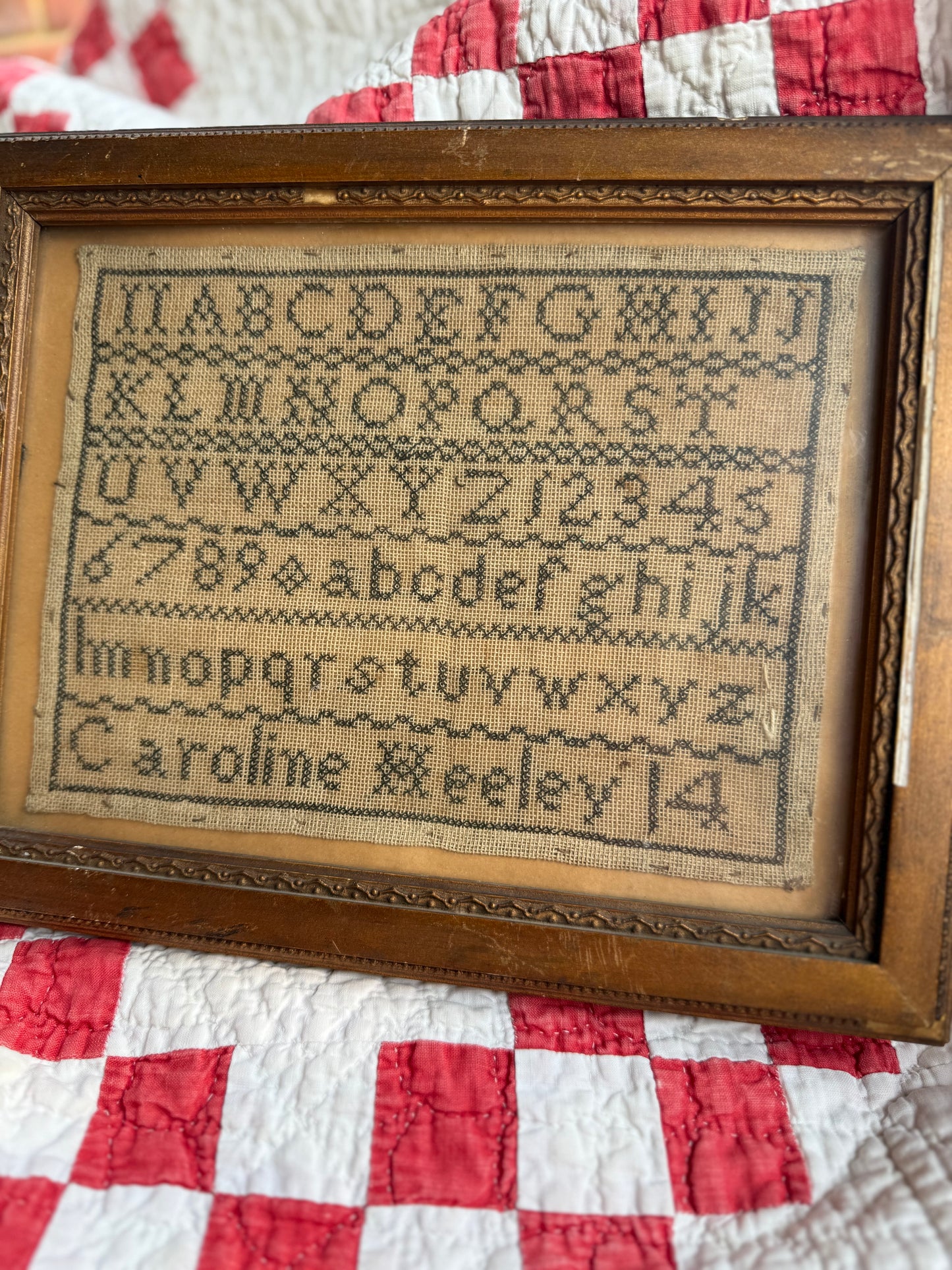Antique Cross Stitch Sampler