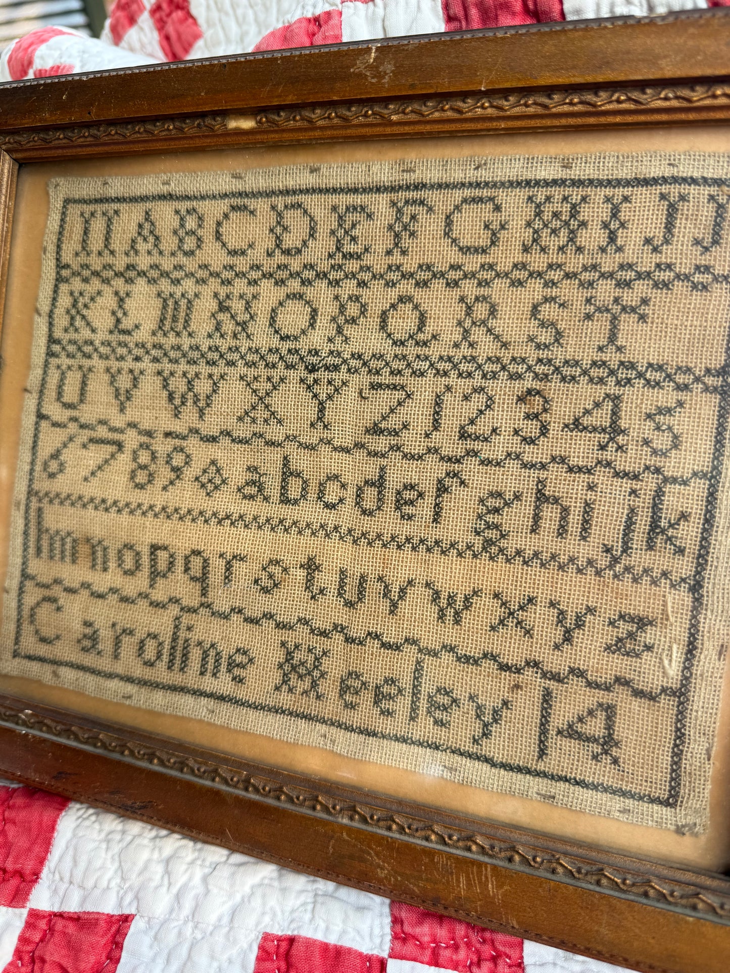 Antique Cross Stitch Sampler