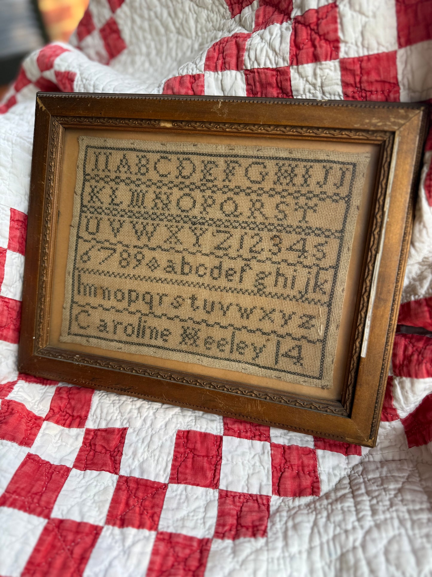 Antique Cross Stitch Sampler