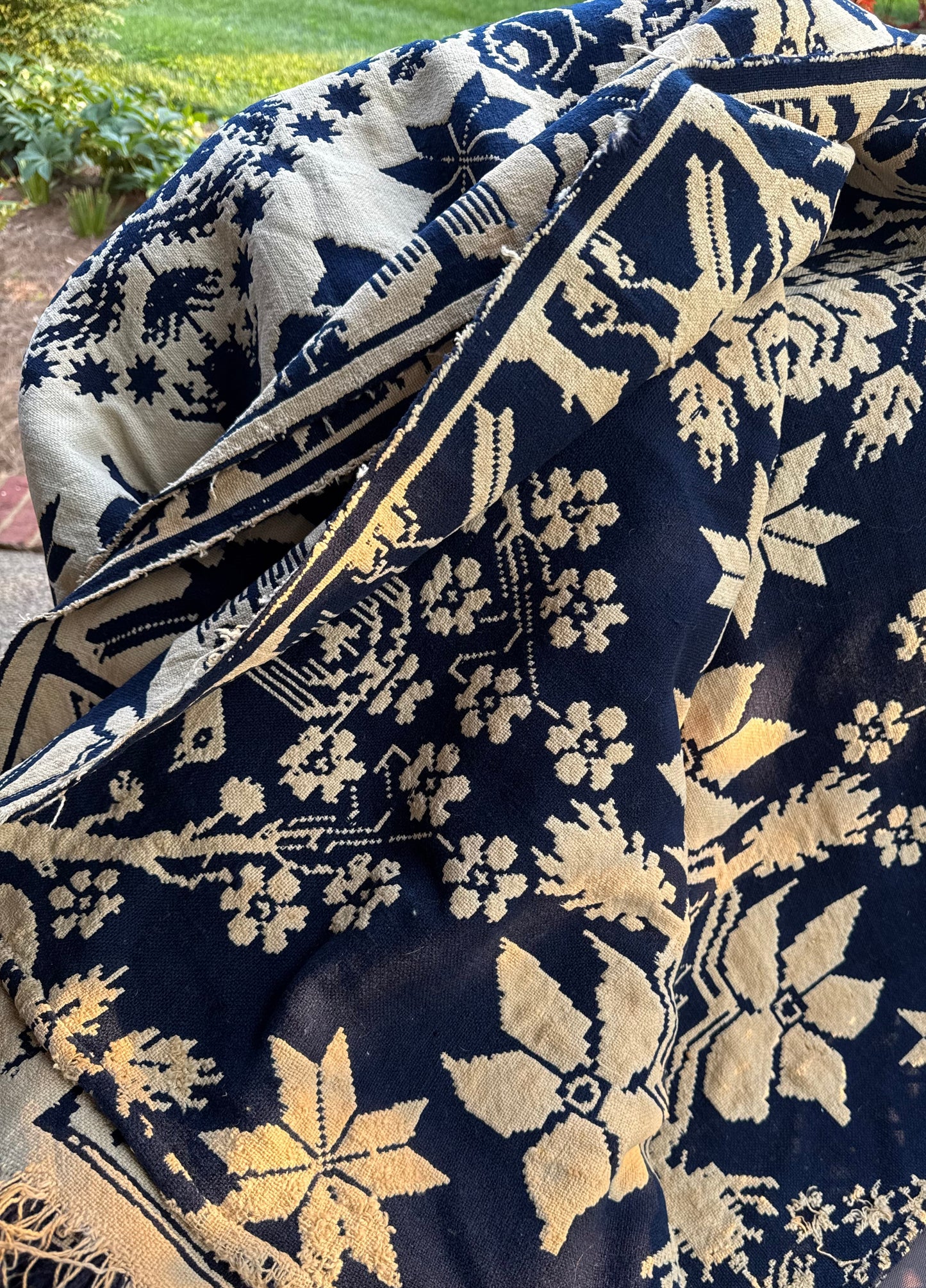 Antique 1839 Hand Woven Coverlet