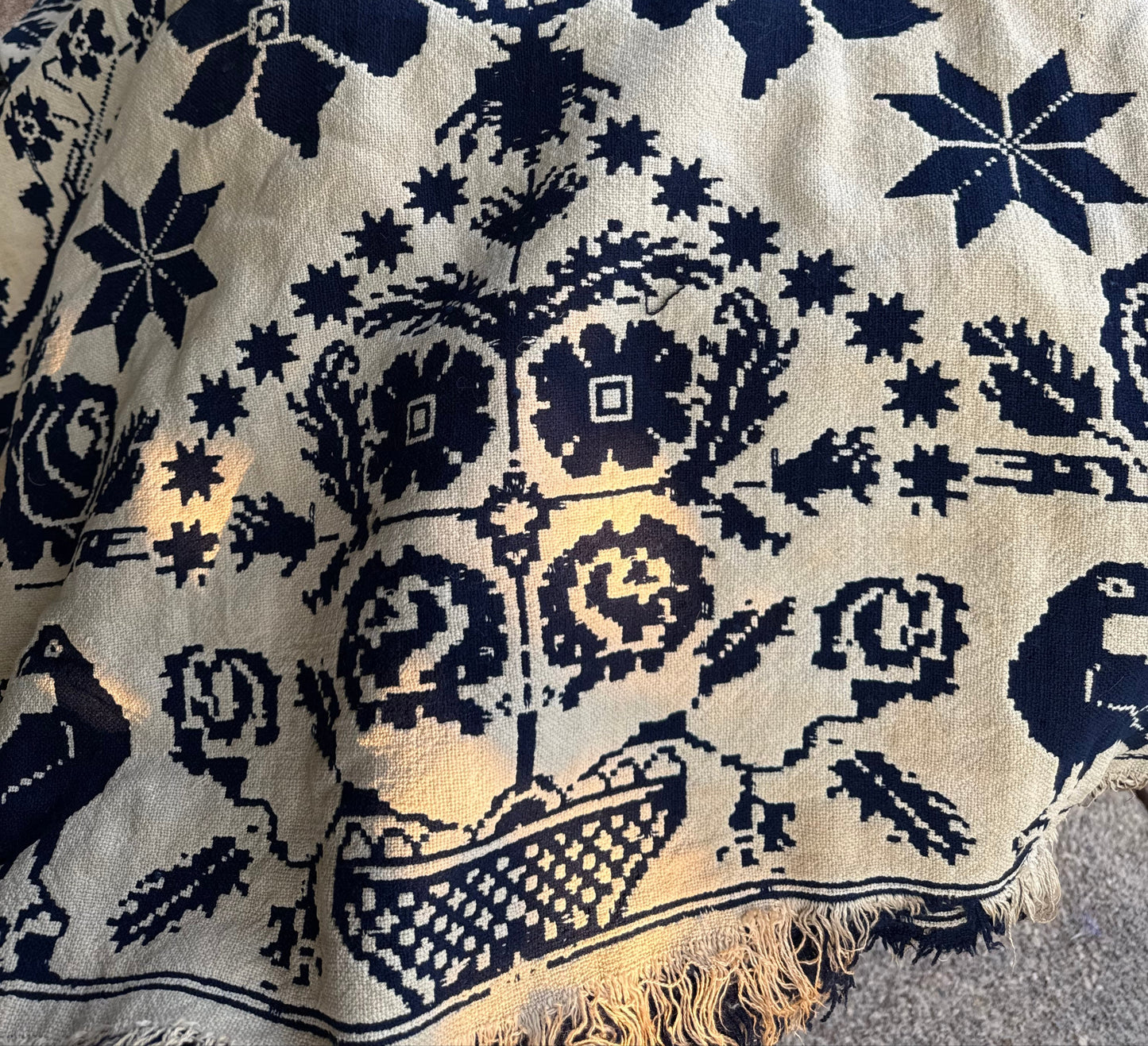 Antique 1839 Hand Woven Coverlet