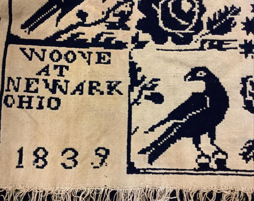 Antique 1839 Hand Woven Coverlet