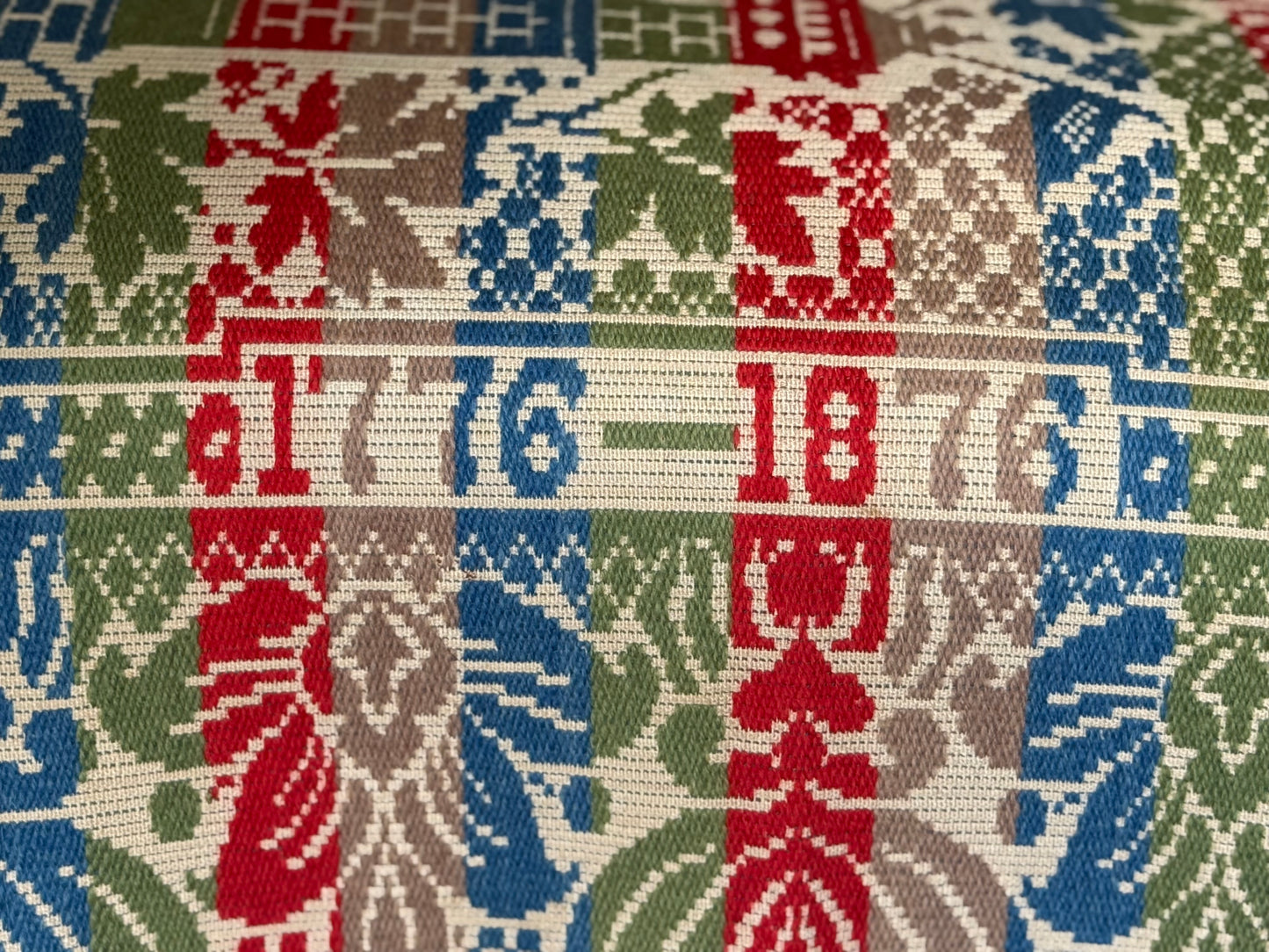Antique 1876 Centennial Coverlet