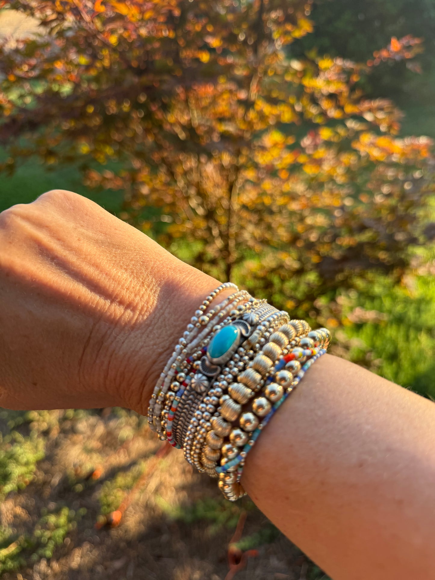 Turquoise Cabochon Cuff Bracelet