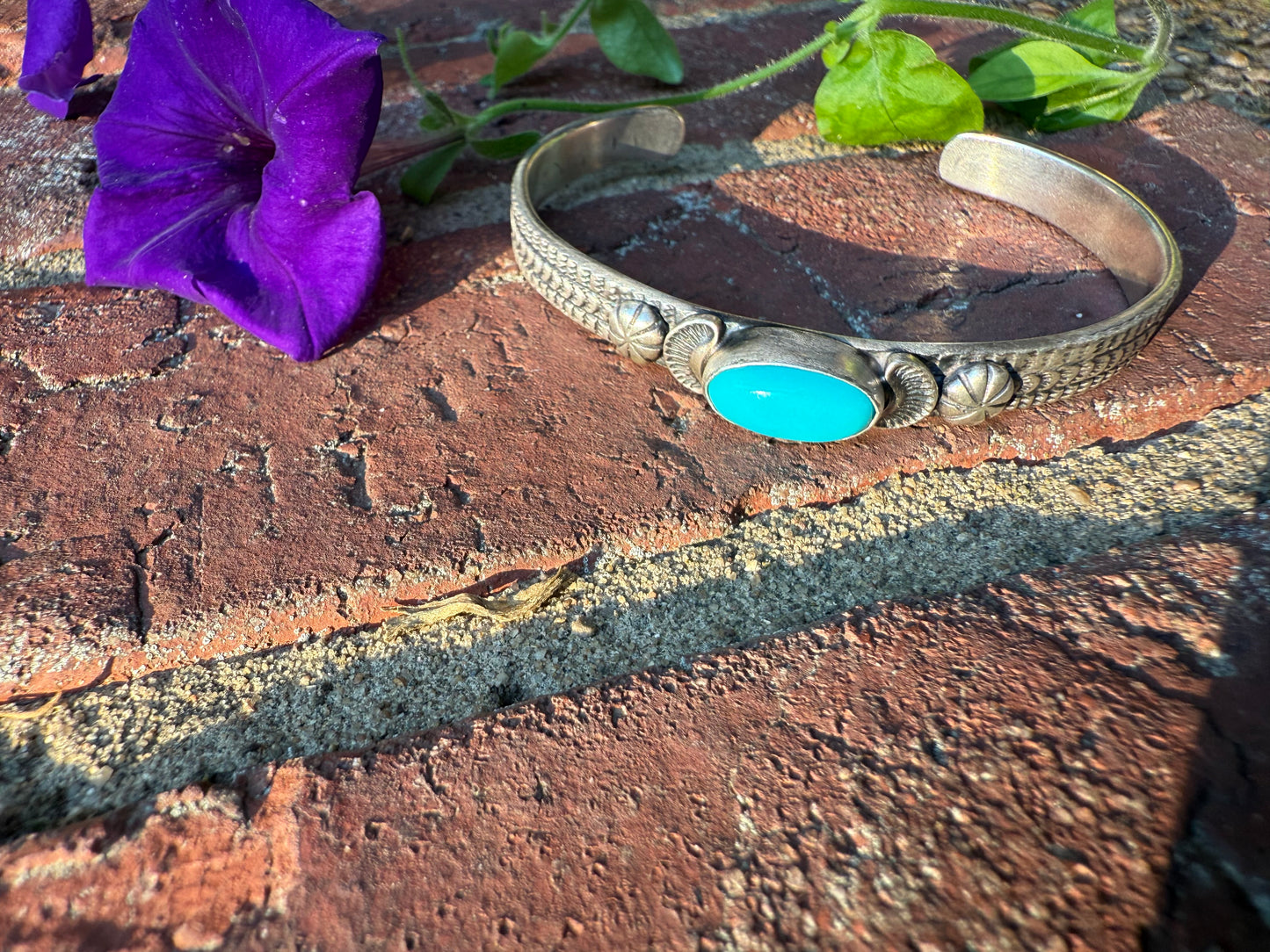 Turquoise Cabochon Cuff Bracelet