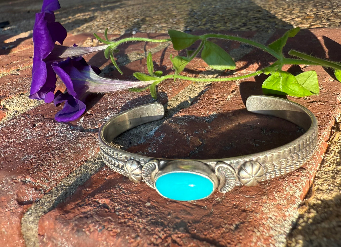 Turquoise Cabochon Cuff Bracelet