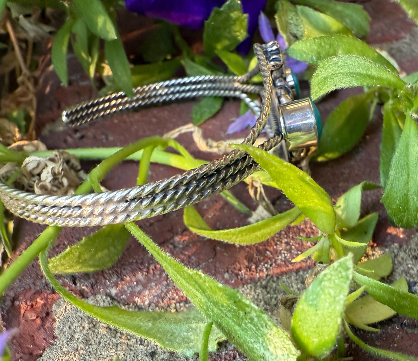 Sterling Turquoise Cowgirl Cuff