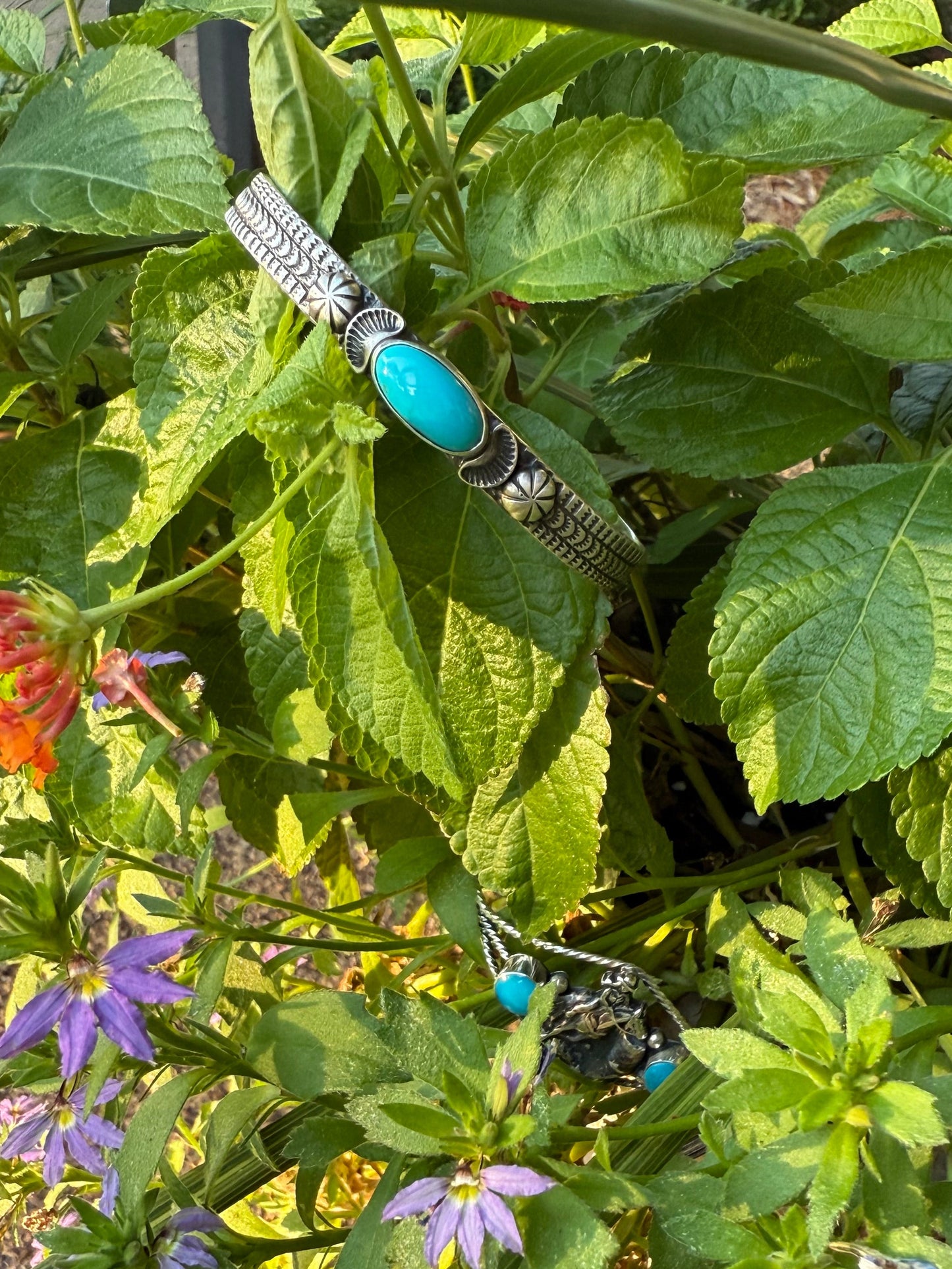 Turquoise Cabochon Cuff Bracelet