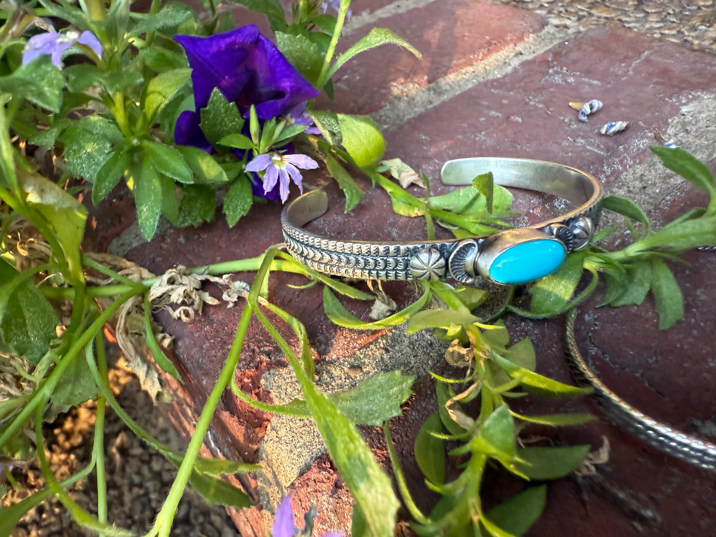 Turquoise Cabochon Cuff Bracelet