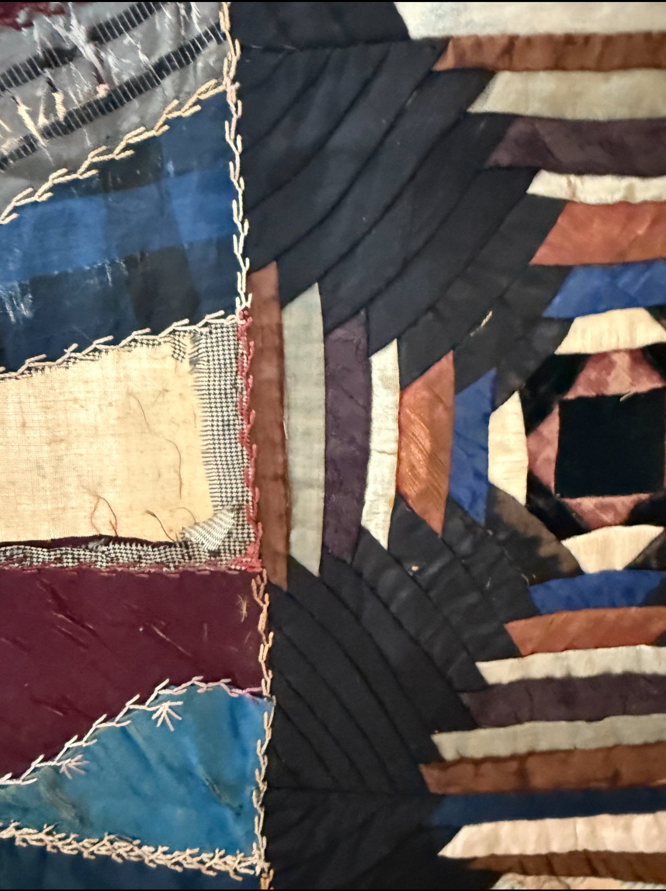 Antique Silk Pineapple Quilt