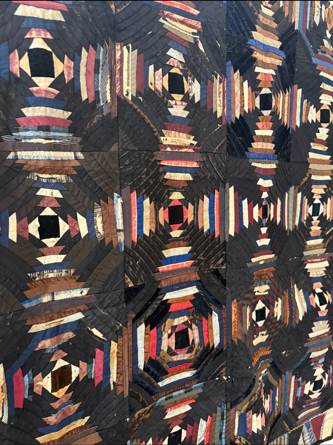 Antique Silk Pineapple Quilt