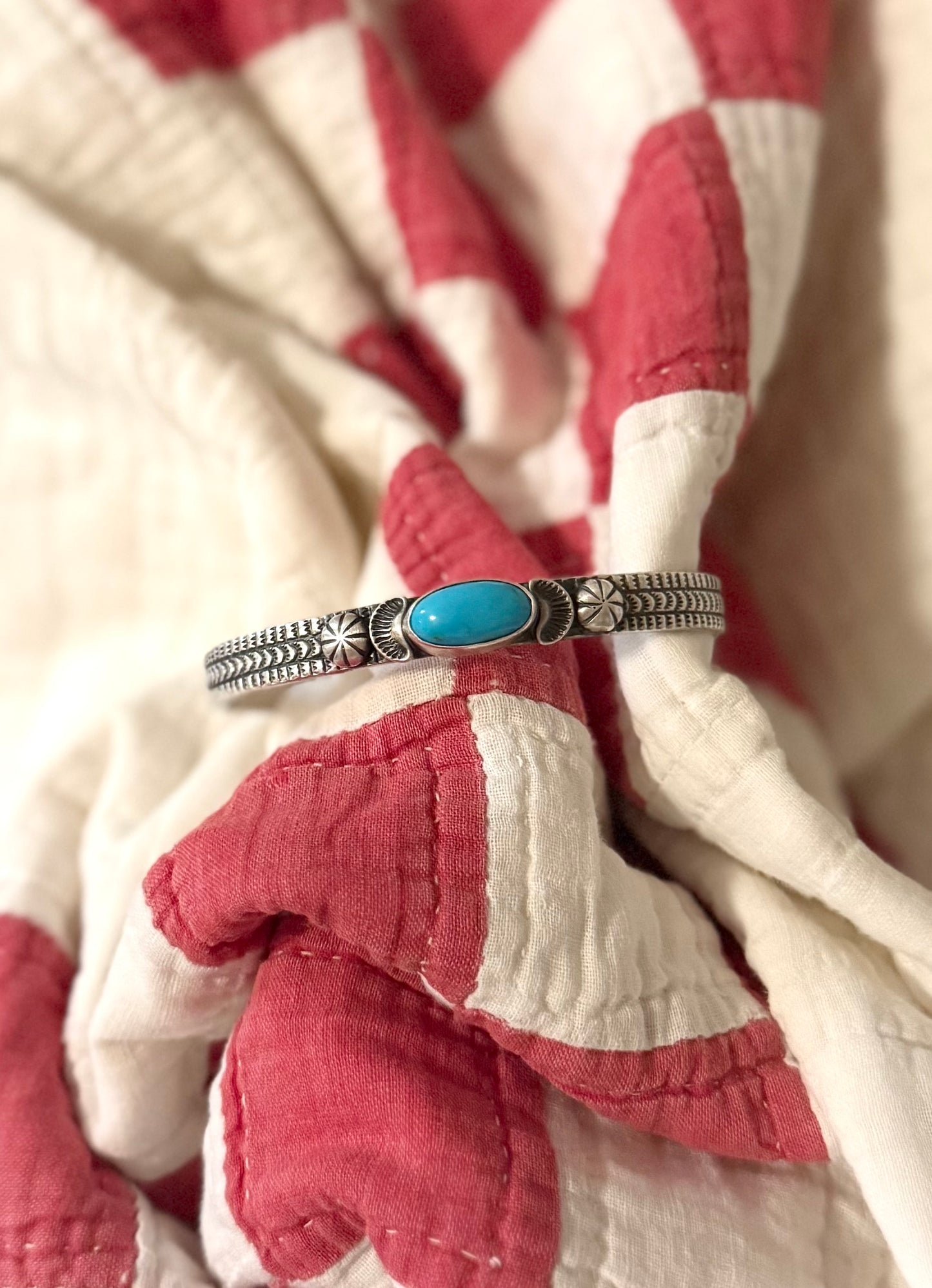 Turquoise Cabochon Cuff Bracelet
