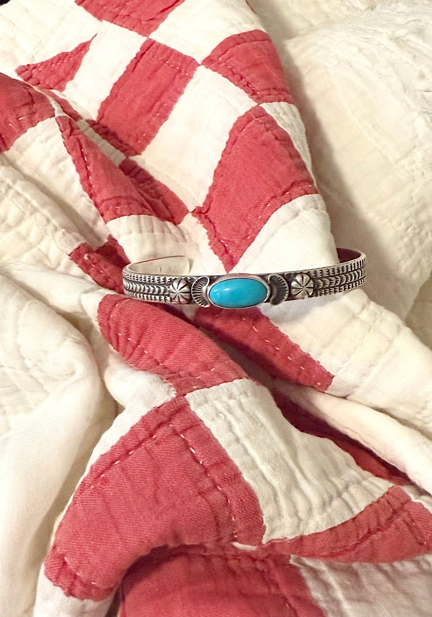 Turquoise Cabochon Cuff Bracelet