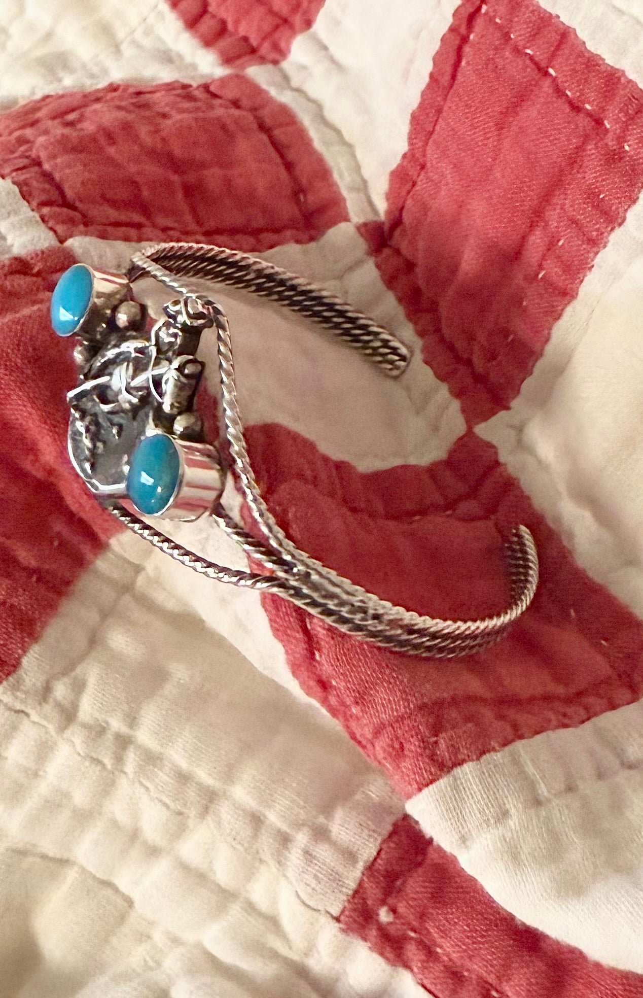 Sterling Turquoise Cowgirl Cuff