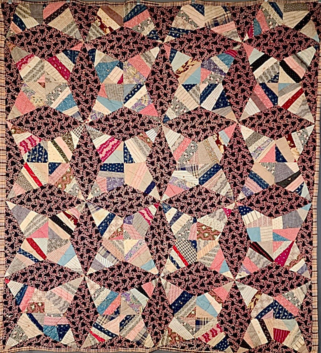 Antique c1900 Rocky Road to Kansas Quilt