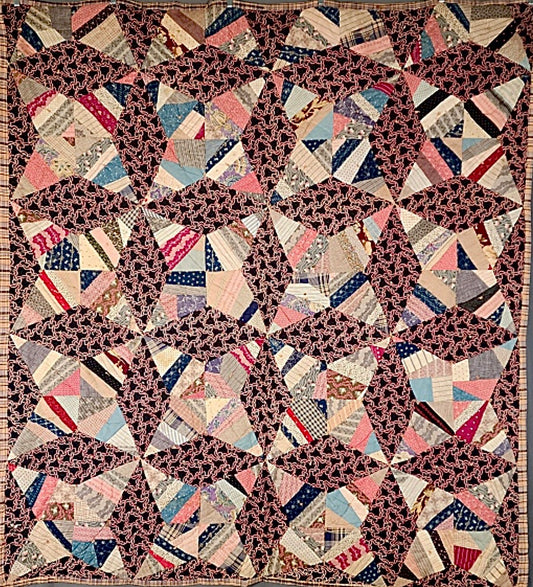 Antique c1900 Rocky Road to Kansas Quilt