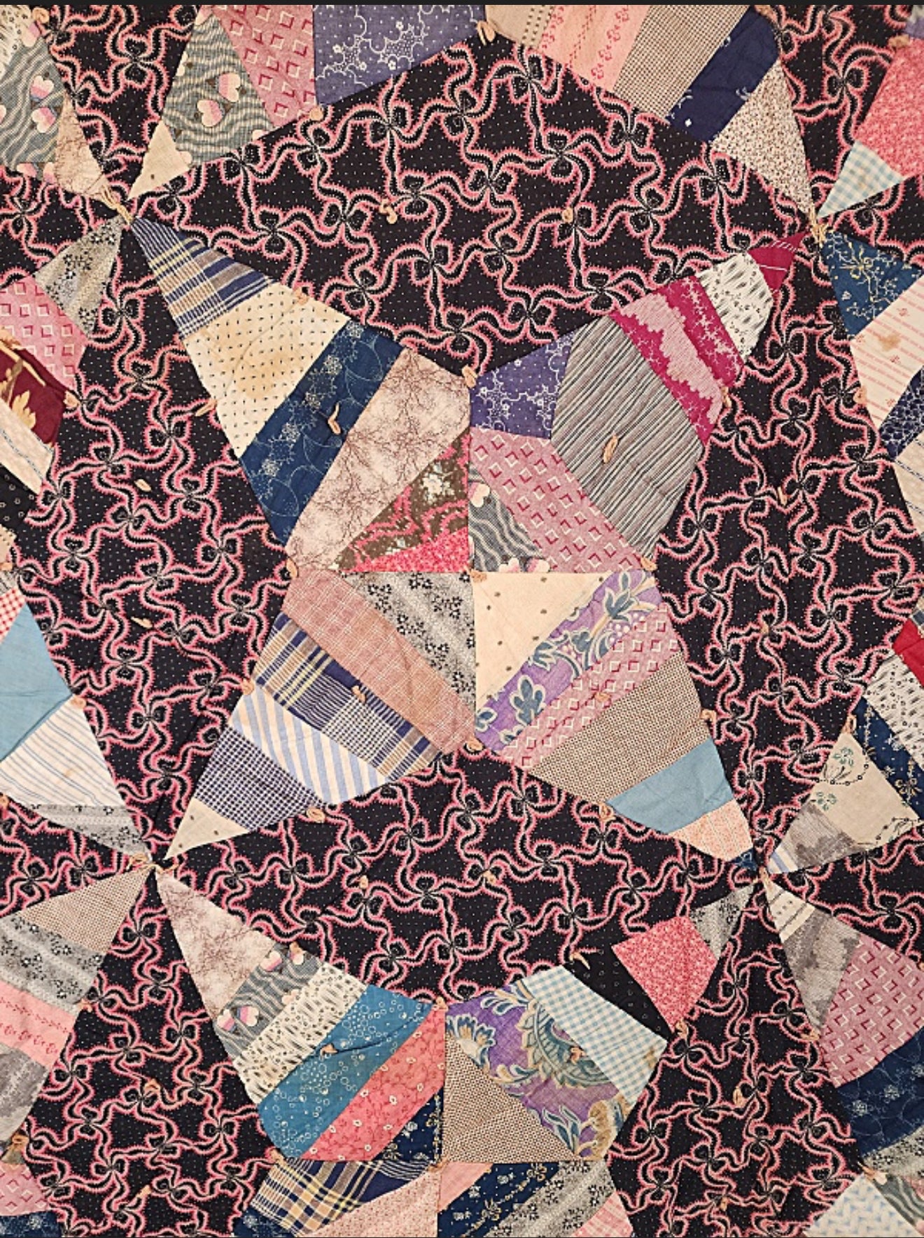 Antique c1900 Rocky Road to Kansas Quilt