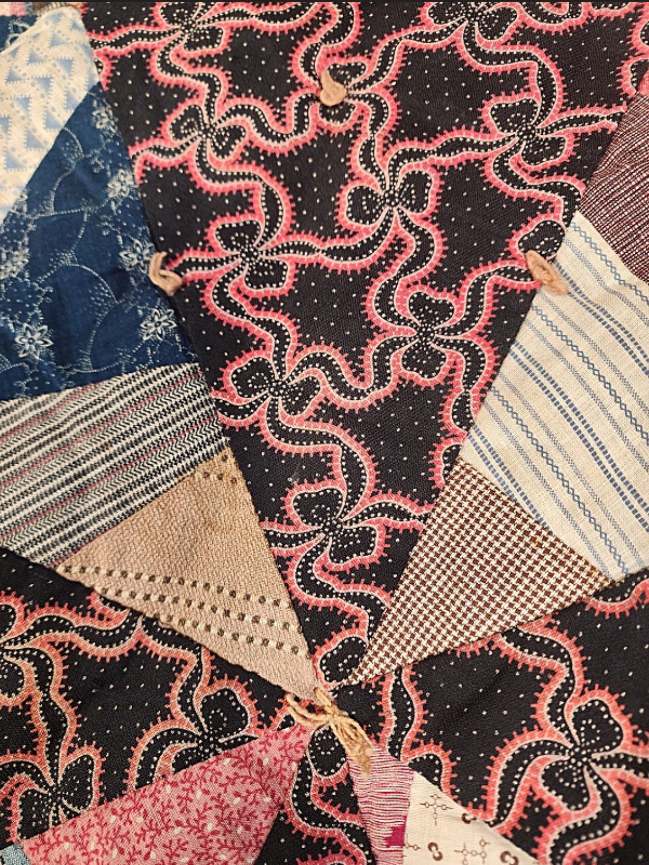 Antique c1900 Rocky Road to Kansas Quilt