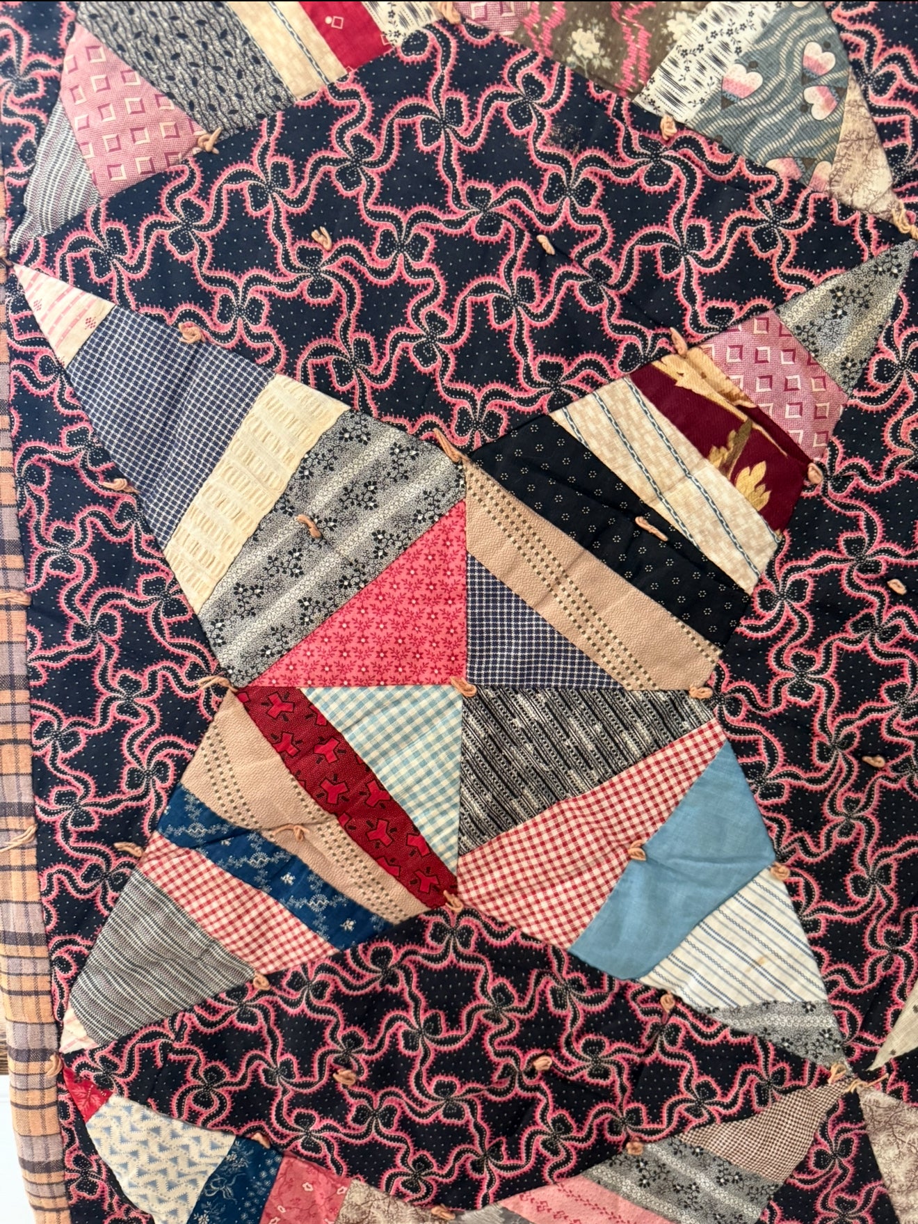 Antique c1900 Rocky Road to Kansas Quilt