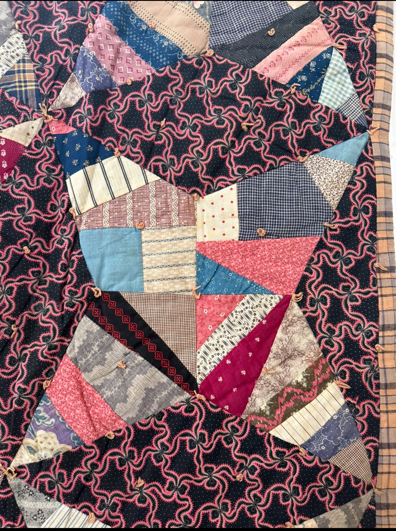 Antique c1900 Rocky Road to Kansas Quilt