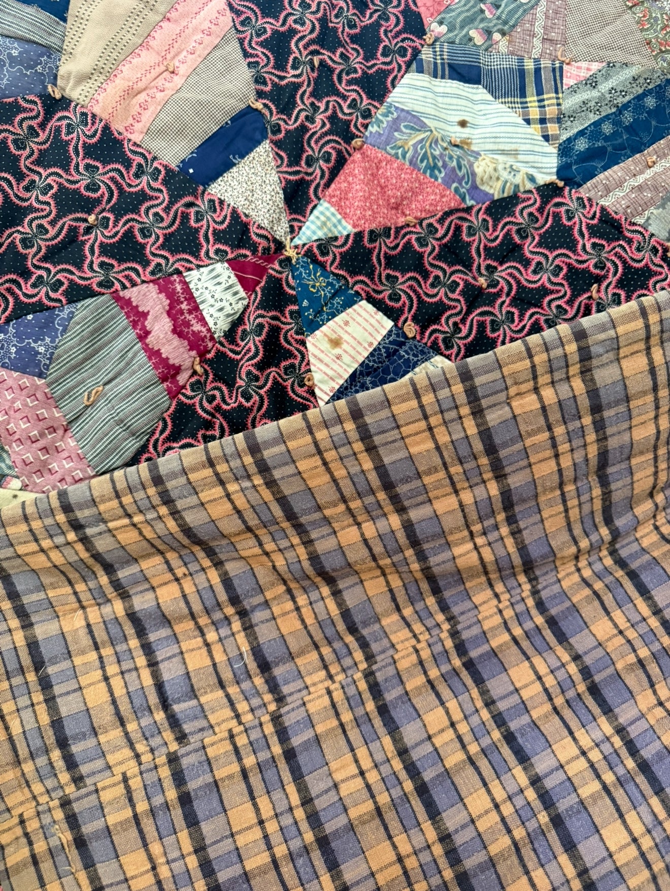 Antique c1900 Rocky Road to Kansas Quilt